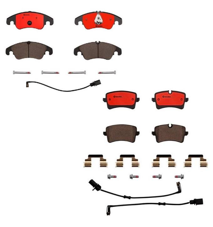 Audi Brembo Brake Kit - Pads Front and Rear (Ceramic) 8R0698151A - Brembo 1631719KIT